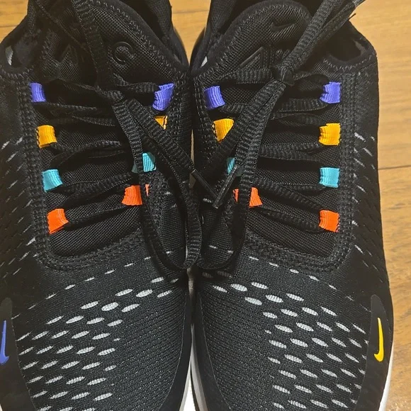 Nike Air Max 270 Black Sneakers with Multicolor Accents - Picture 4 of 13